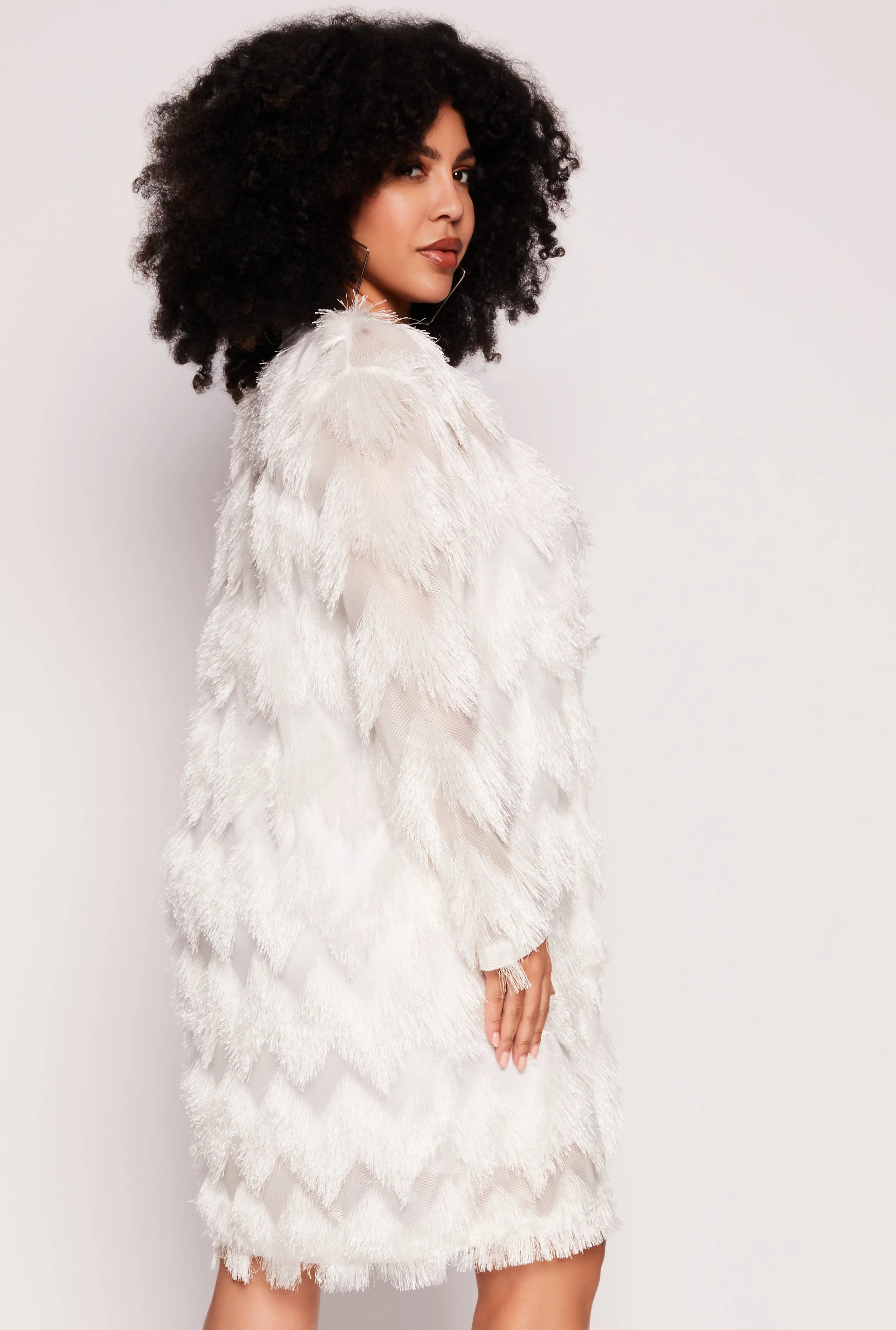 Plus Size Chevron Eyelash Knit Duster sold by Rainbow product image thumbnail 3