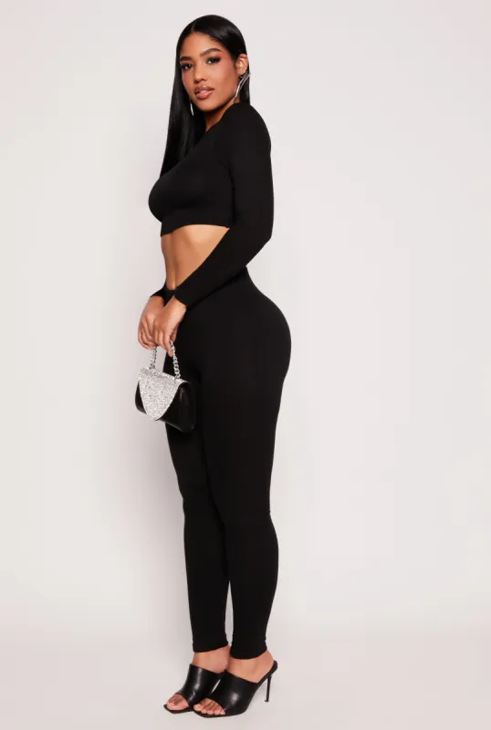 Soft Knit High Waist Leggings sold by Rainbow