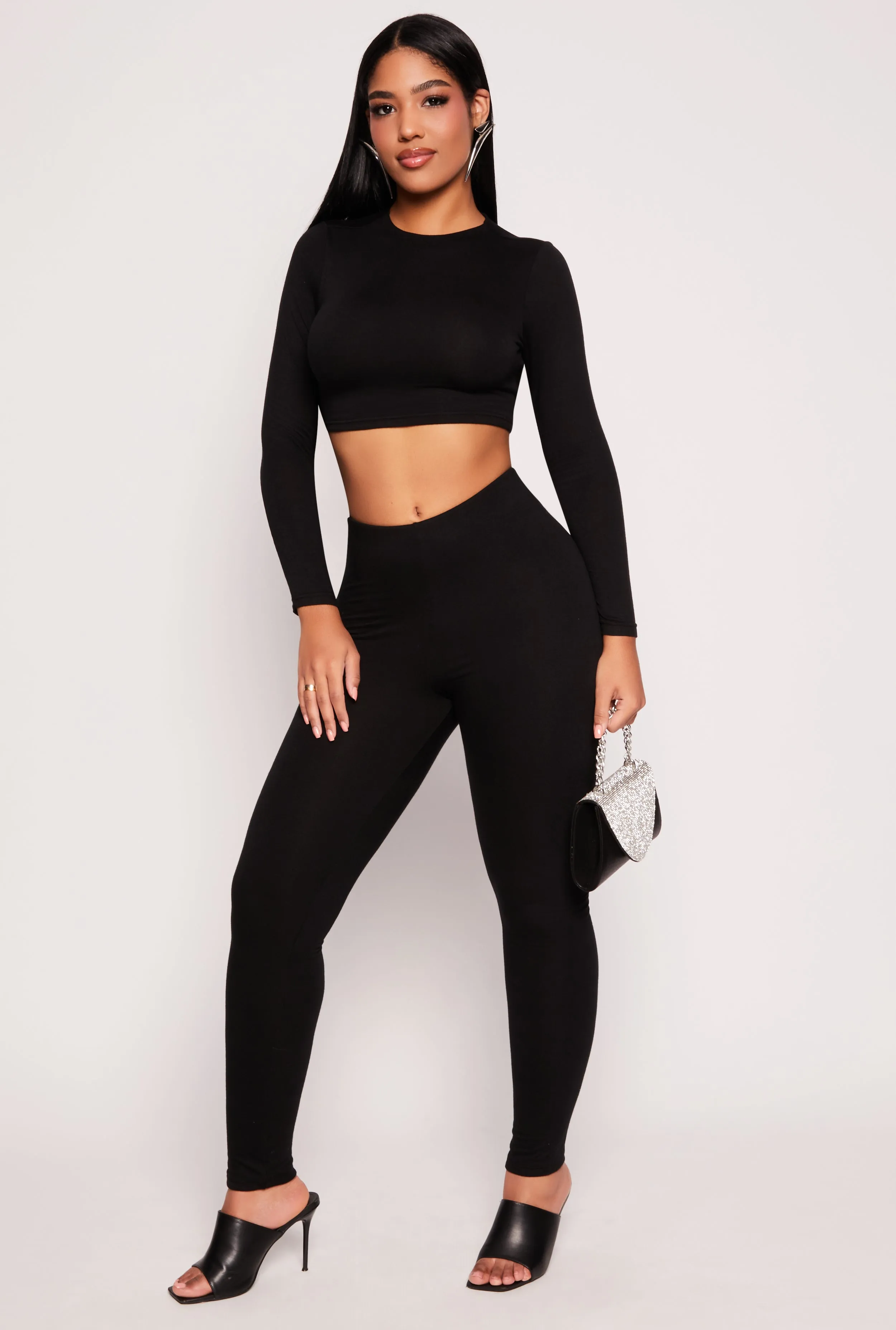 Soft Knit Crew Neck Crop Top sold by Rainbow product image thumbnail 2