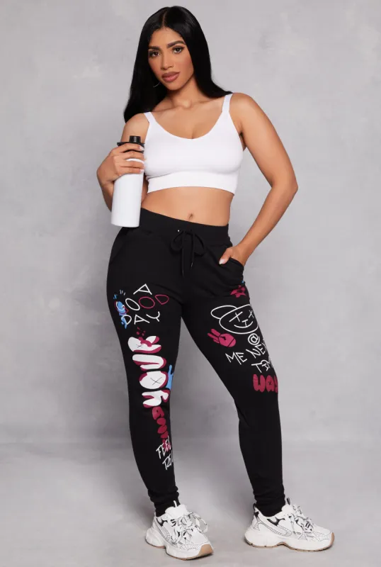 Graphic Print Joggers sold by Rainbow