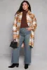 Plus Size Spoon Jeans Plaid Button Front Shacket sold by Rainbow