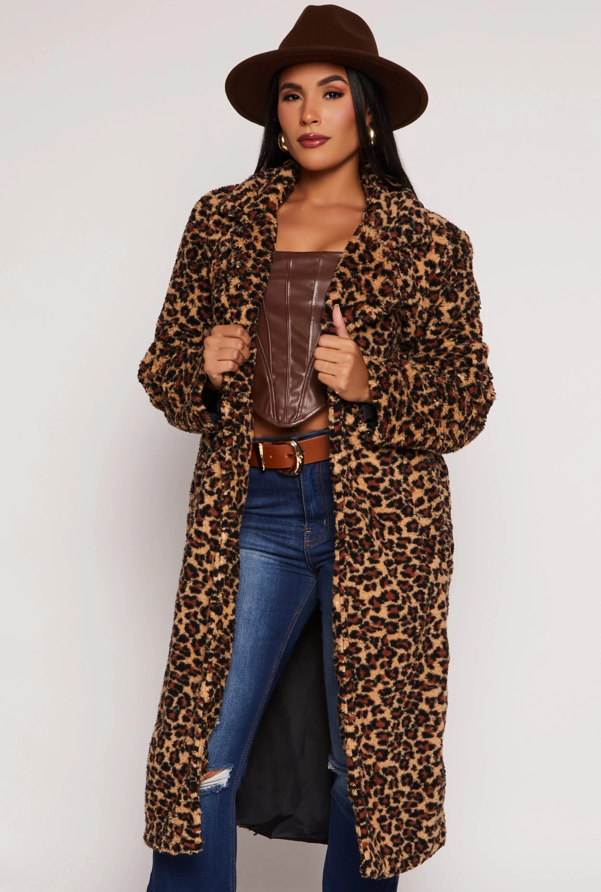 Sherpa Printed Pattern Teddy Coat sold by Rainbow