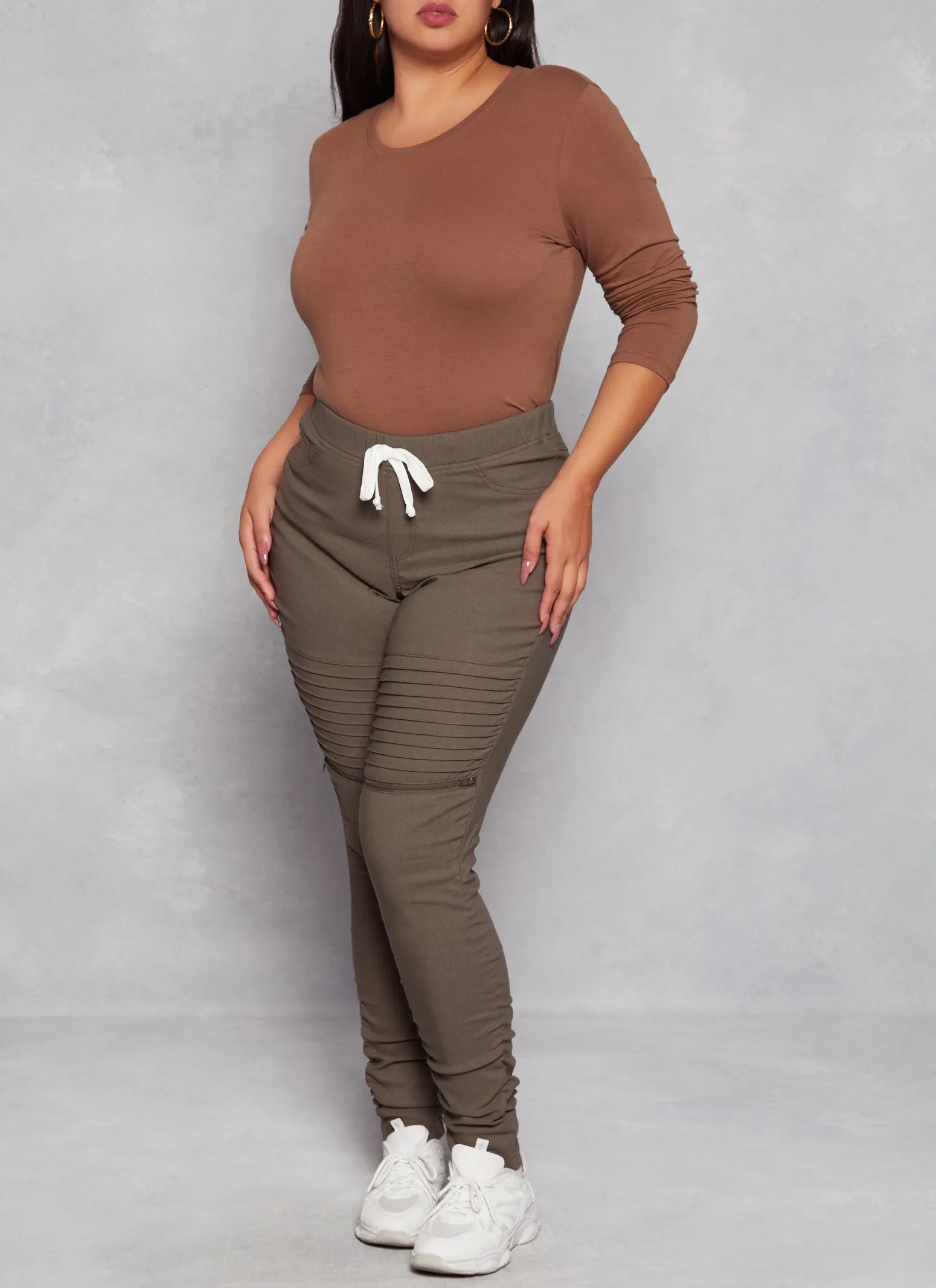 Plus Size Long Sleeve Basic T Shirt sold by Rainbow product image thumbnail 2