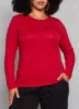 Plus Size Long Sleeve Basic T Shirt sold by Rainbow