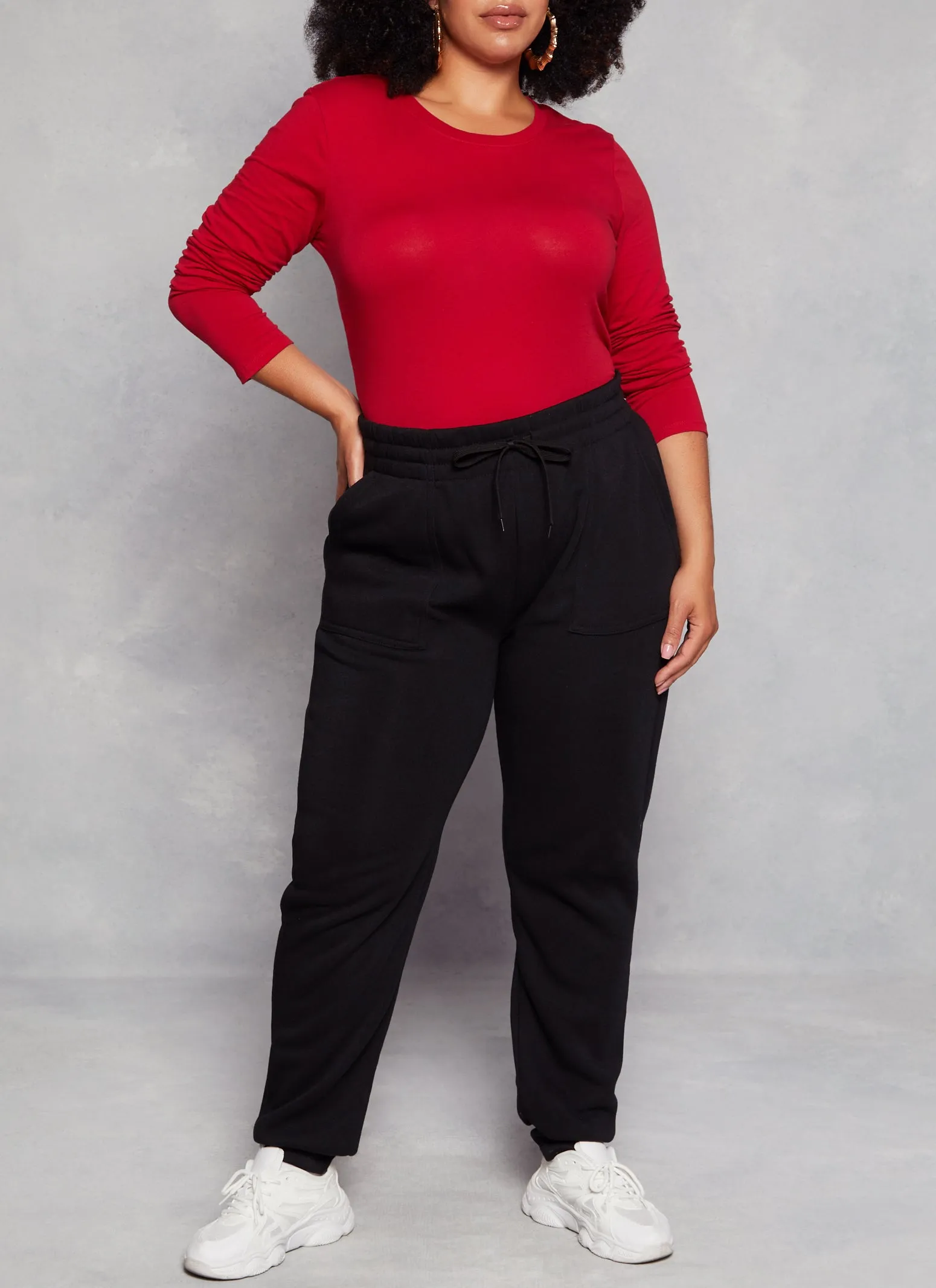 Plus Size Long Sleeve Basic T Shirt sold by Rainbow product image thumbnail 2