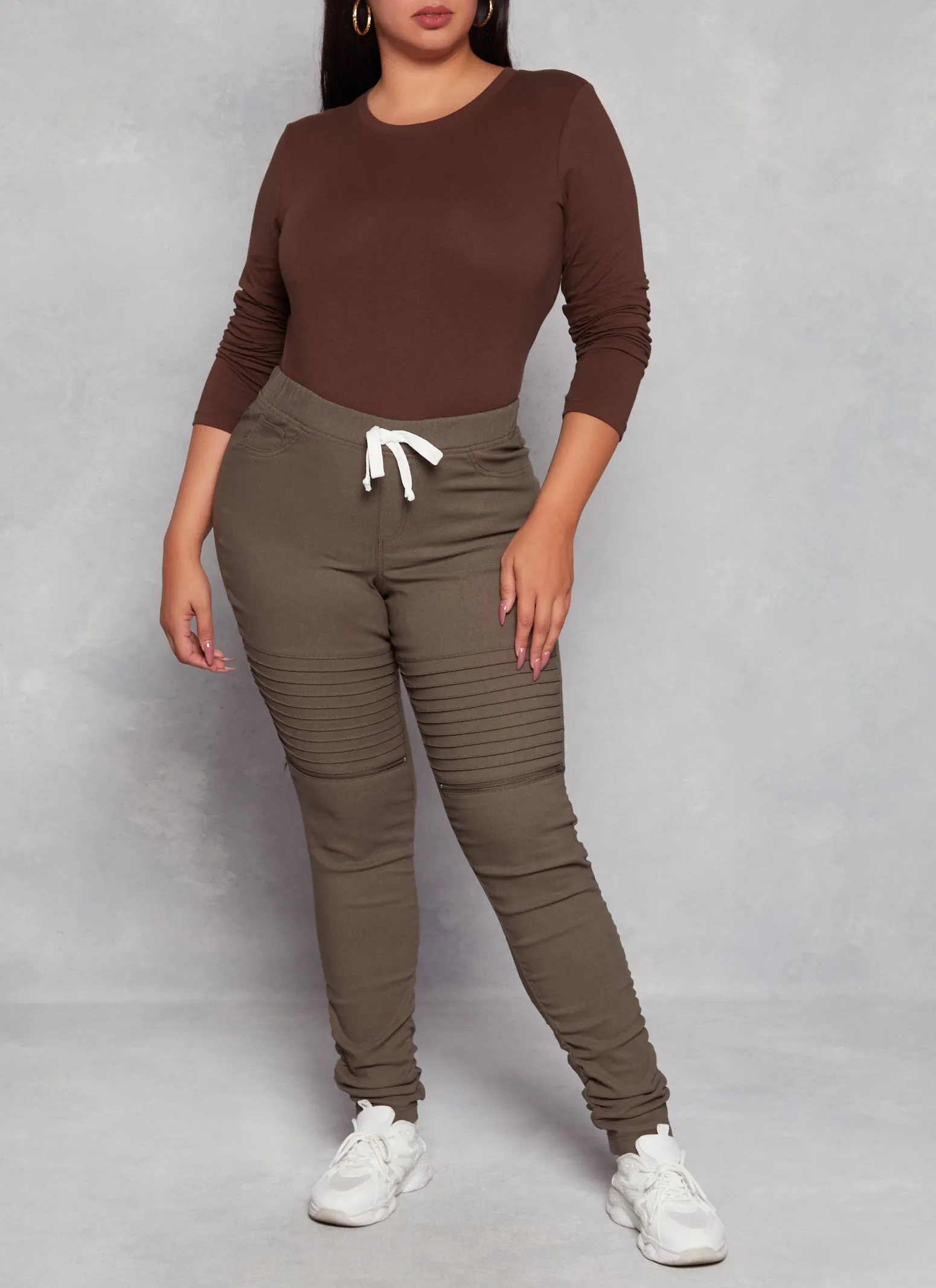 Plus Size Long Sleeve Basic T Shirt sold by Rainbow product image thumbnail 2