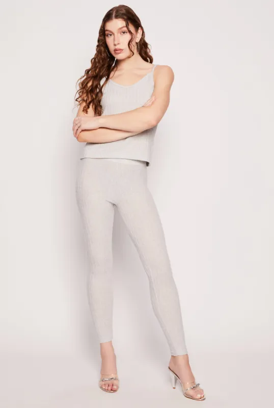 Brushed Ribbed Knit Leggings sold by Rainbow