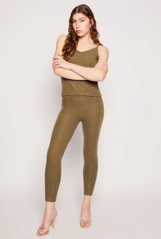 Brushed Ribbed Knit Leggings sold by Rainbow
