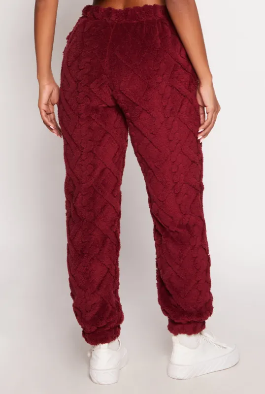 Almost Famous Faux Fur Joggers sold by Rainbow