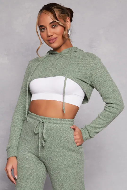 Daisy Ribbed Knit Hooded Shrug sold by Rainbow