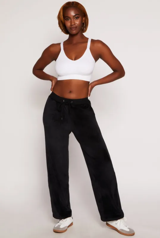 Velour Wide Leg Sweatpants sold by Rainbow
