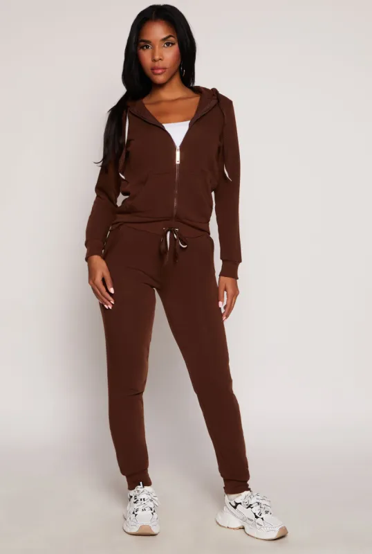Fleece High Waist Drawstring Joggers sold by Rainbow