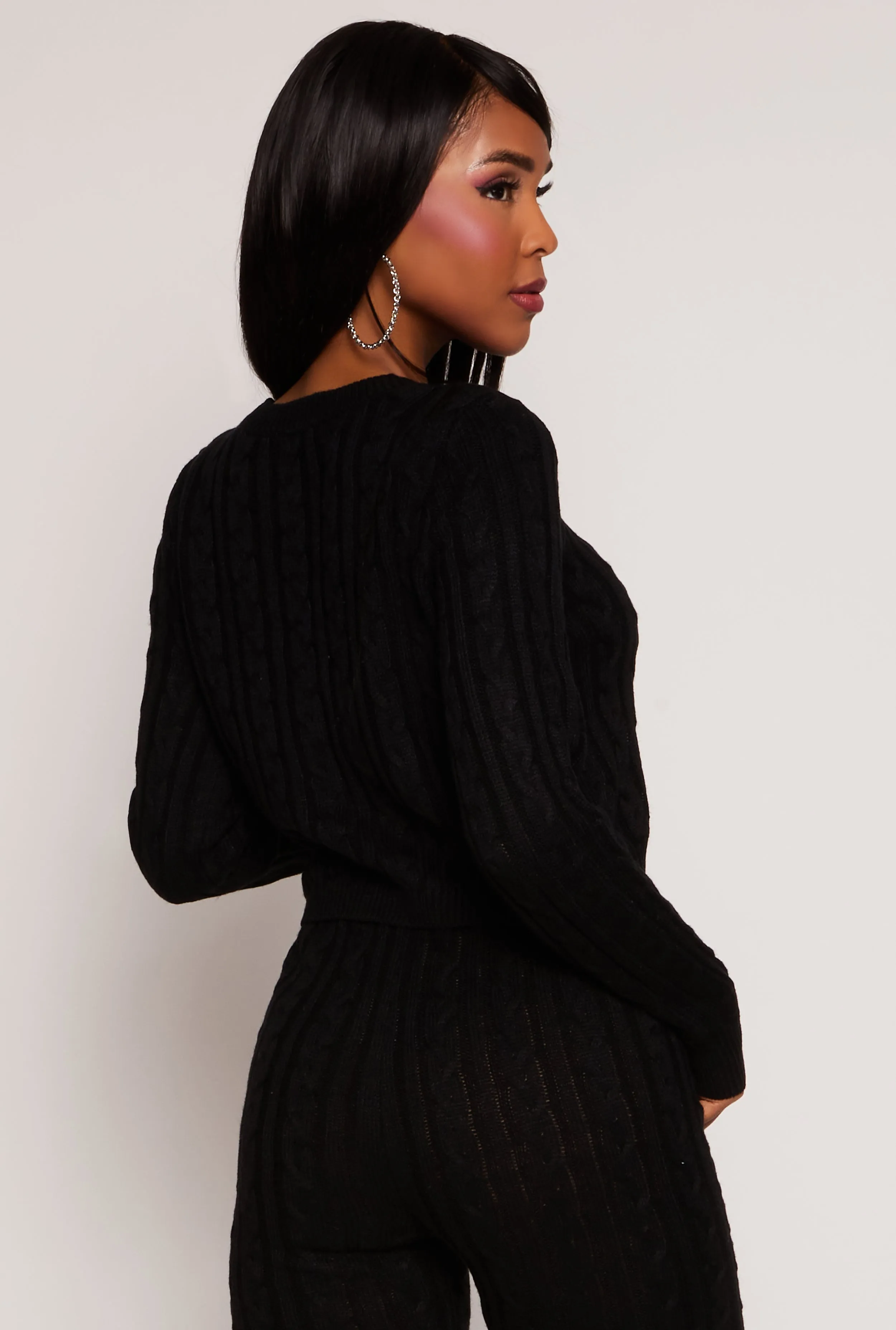 Cable Knit Cropped Sweater sold by Rainbow product image thumbnail 3