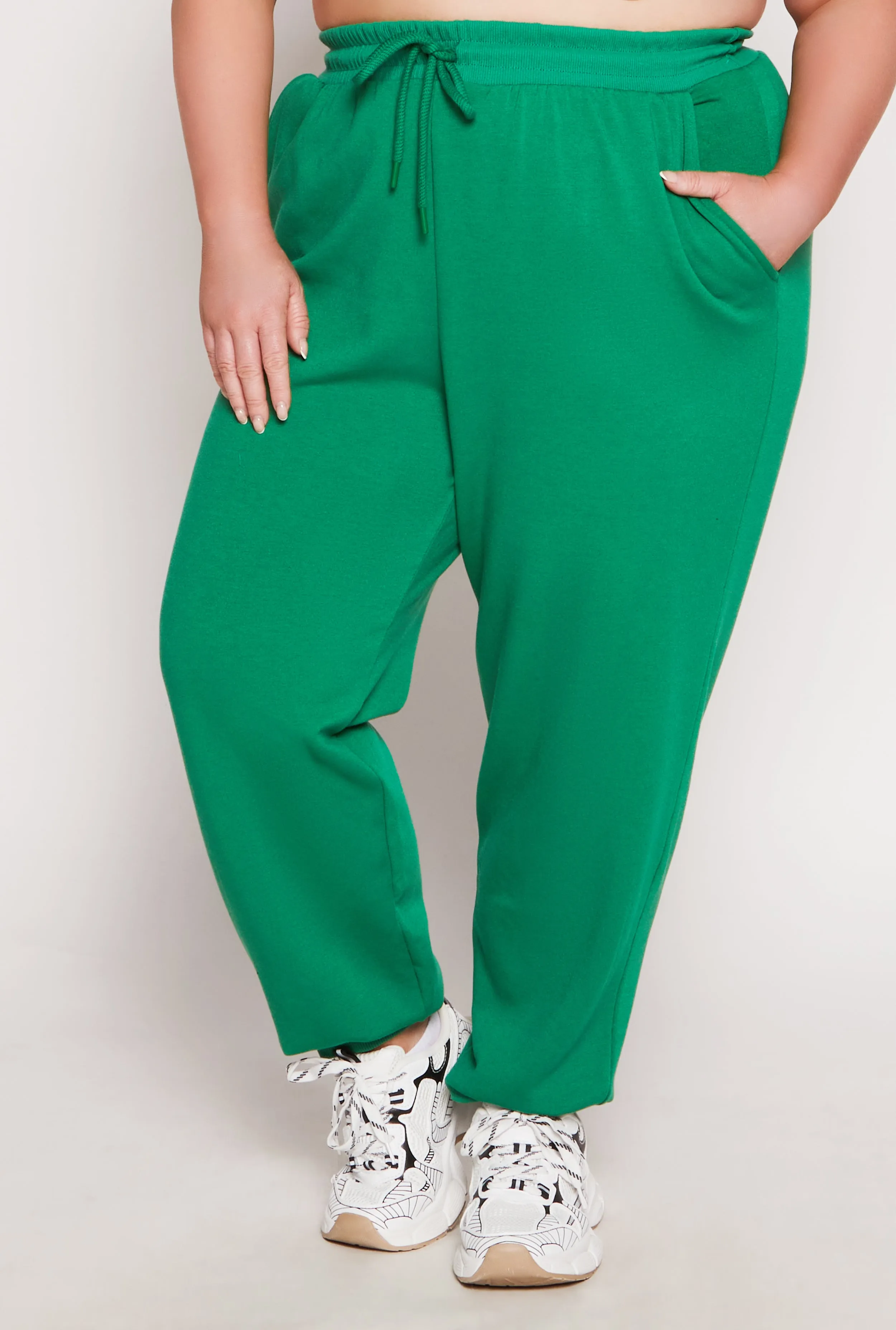 Plus Size High Waisted Drawstring Joggers sold by Rainbow product image thumbnail 2