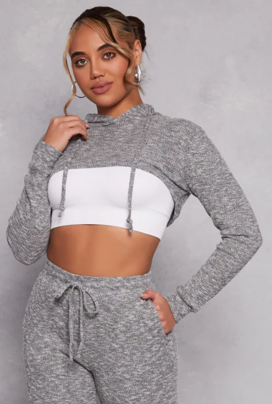 Daisy Ribbed Knit Hooded Shrug sold by Rainbow