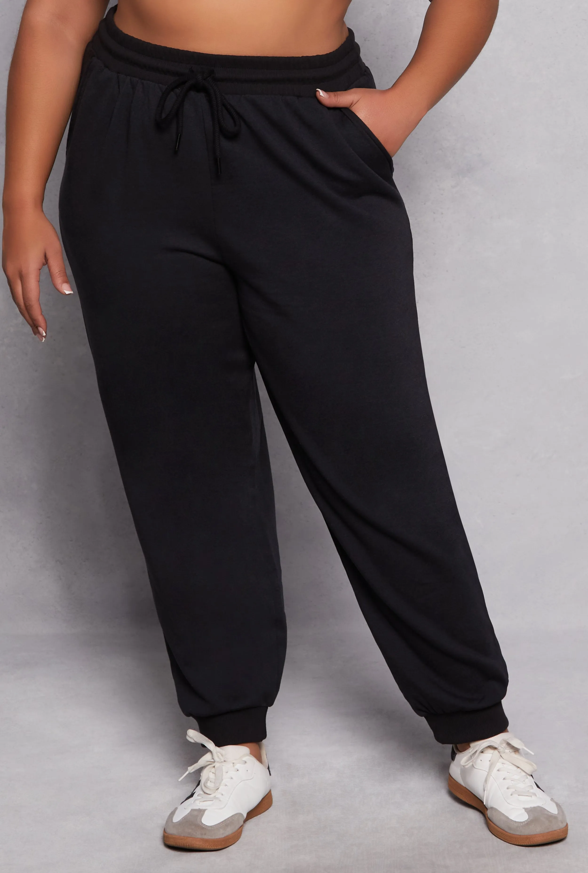 Plus Size High Waisted Drawstring Joggers sold by Rainbow product image thumbnail 2