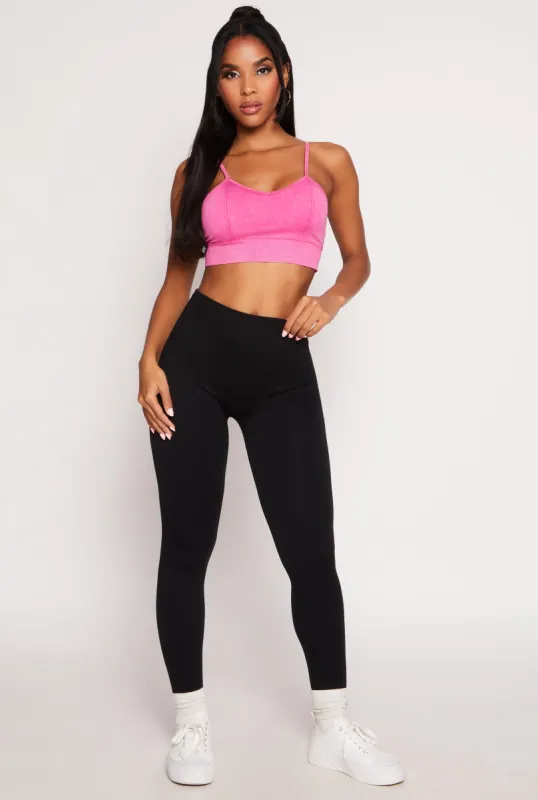 Fleece Lined Ribbed High Waist Leggings sold by Rainbow