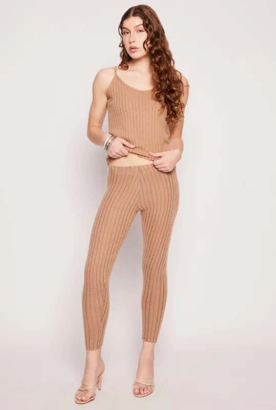 Brushed Ribbed Knit Leggings sold by Rainbow