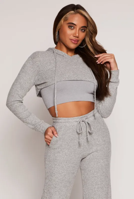Daisy Ribbed Knit Hooded Shrug sold by Rainbow