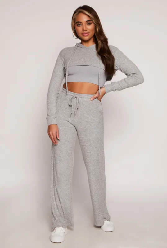 Daisy Ribbed Knit Wide Leg Pants sold by Rainbow