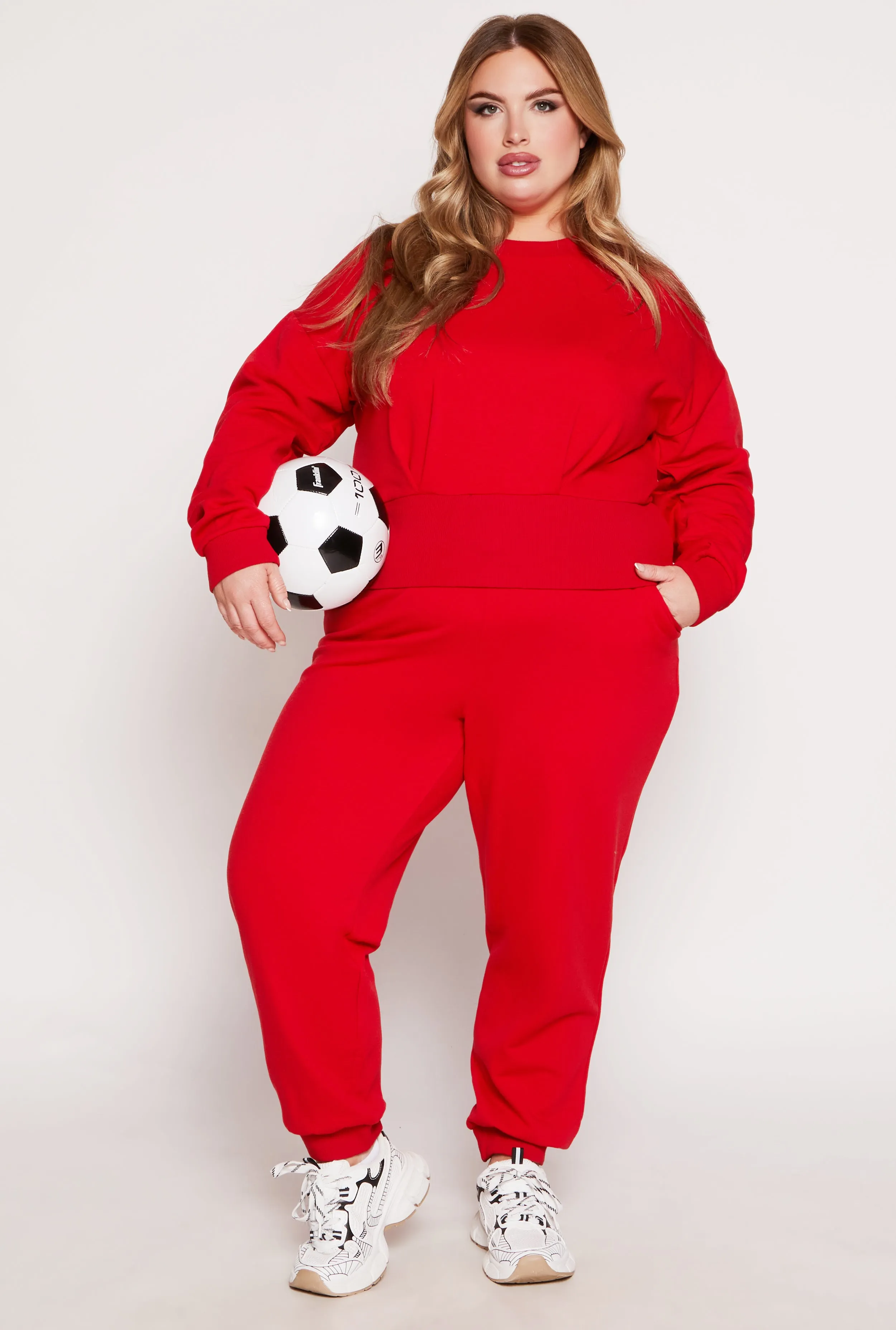 Plus Size High Waisted Drawstring Joggers sold by Rainbow