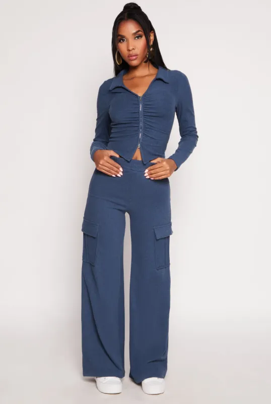 Iris Wide Leg Cargo Sweatpants sold by Rainbow