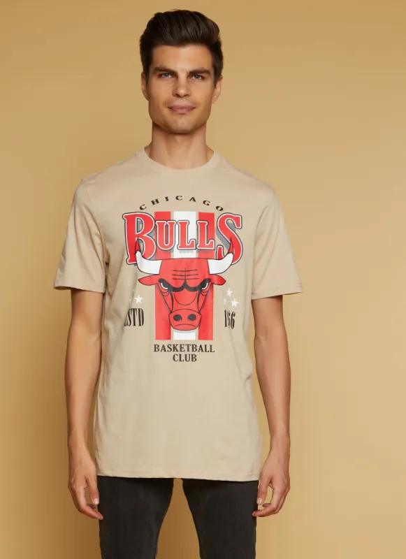 Mens NBA Chicago Bulls Basketball Club T Shirt sold by Rainbow