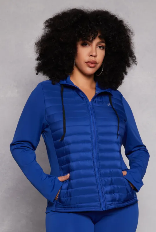 Plus Size Puffer Track Jacket sold by Rainbow