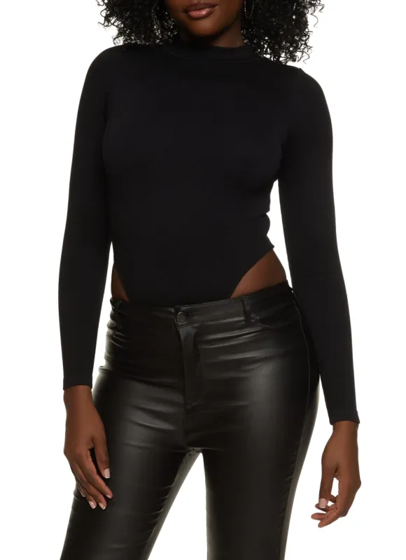 Ribbed Mock Neck High Cut Seamless Bodysuit sold by Rainbow