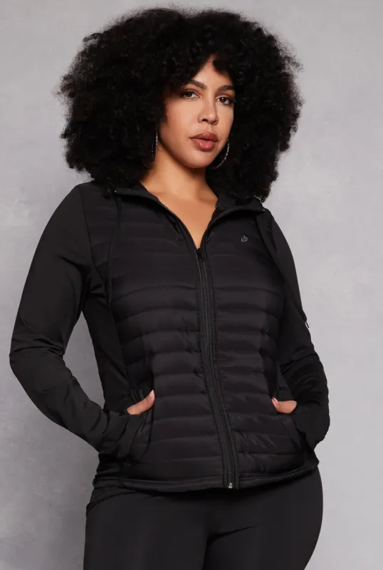 Plus Size Puffer Track Jacket sold by Rainbow