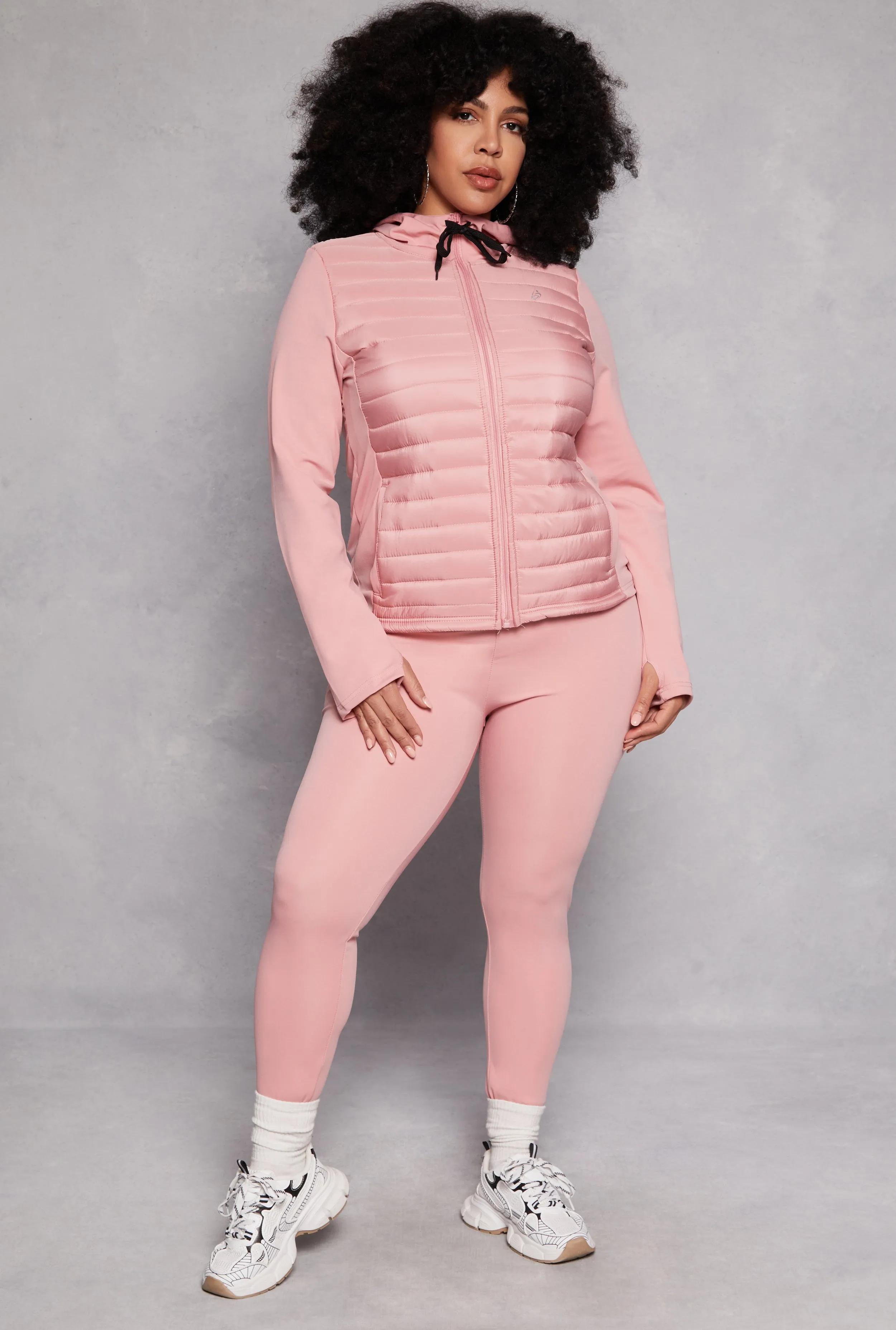 Plus Size Puffer Track Jacket sold by Rainbow product image thumbnail 2