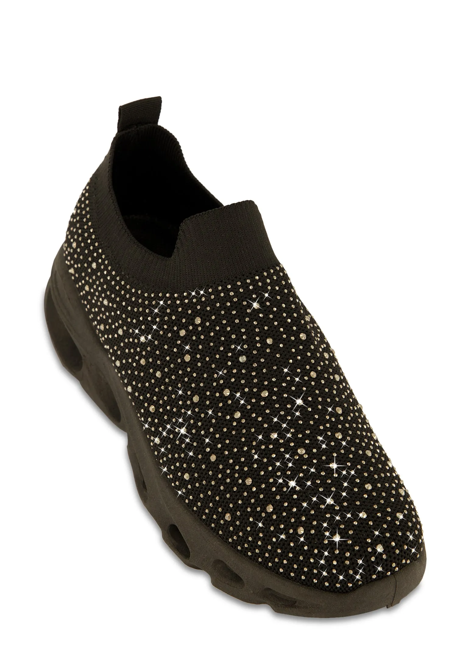 Rhinestone Cut Out Sole Slip On Sneakers sold by Rainbow
