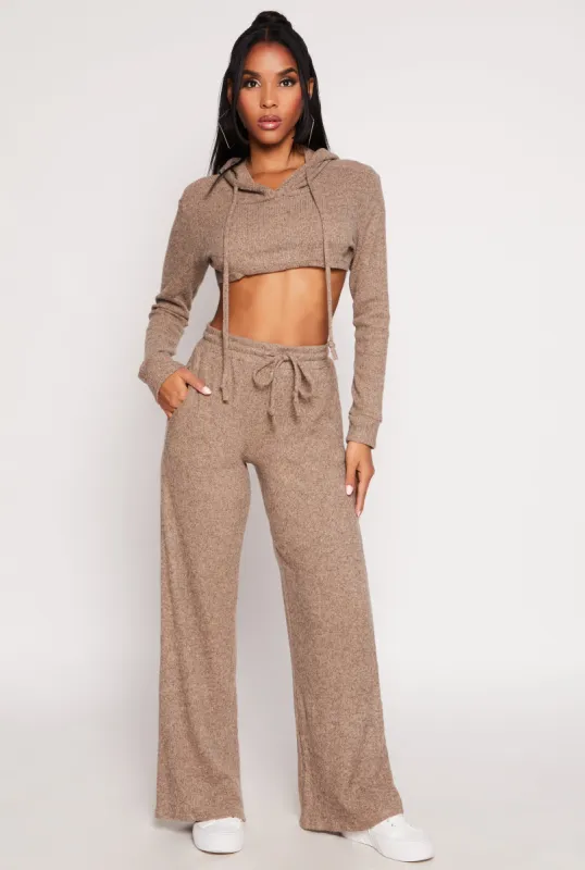 Daisy Ribbed Knit Wide Leg Pants sold by Rainbow