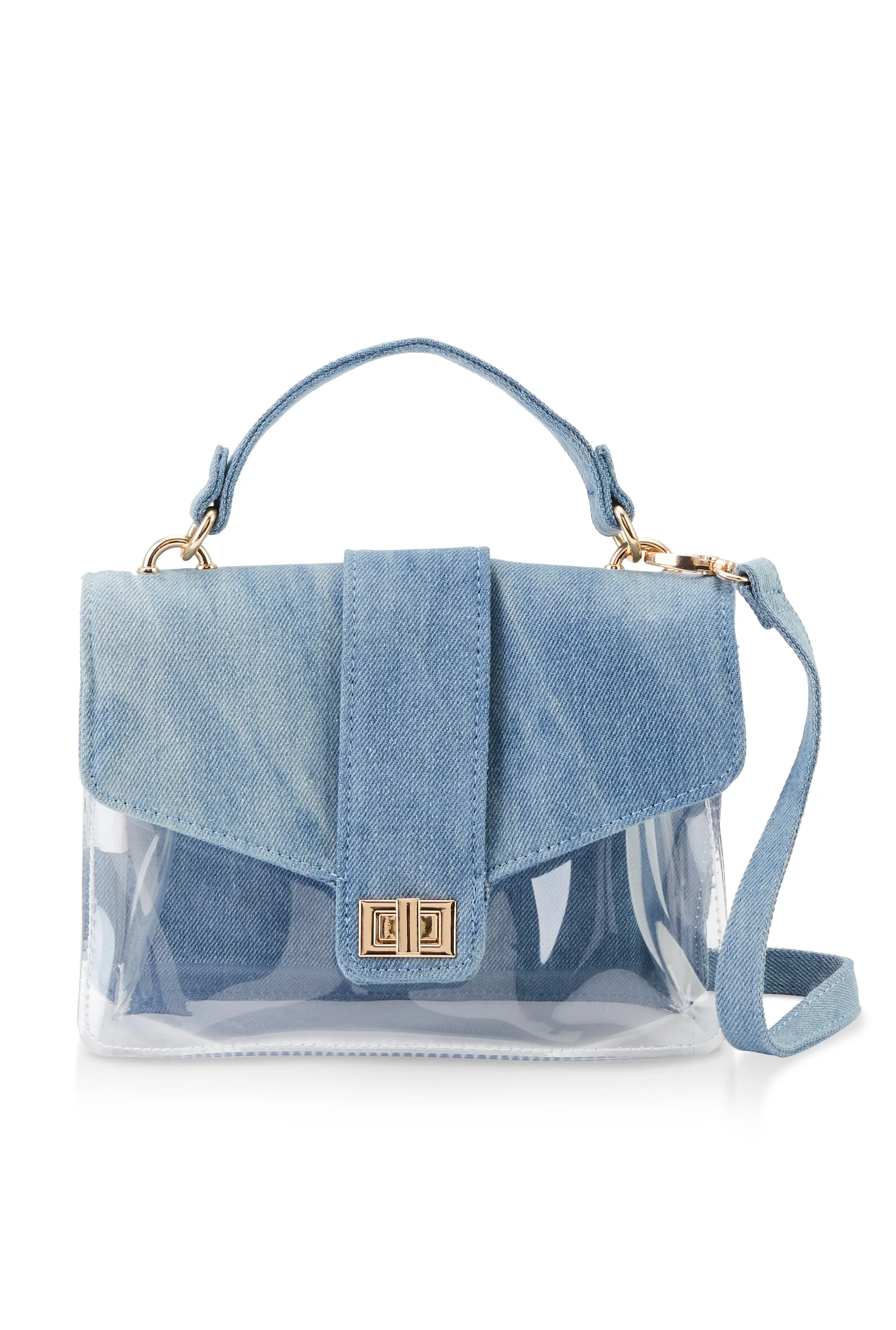 Clear Denim Convertible Crossbody Bag sold by Rainbow product image thumbnail 3