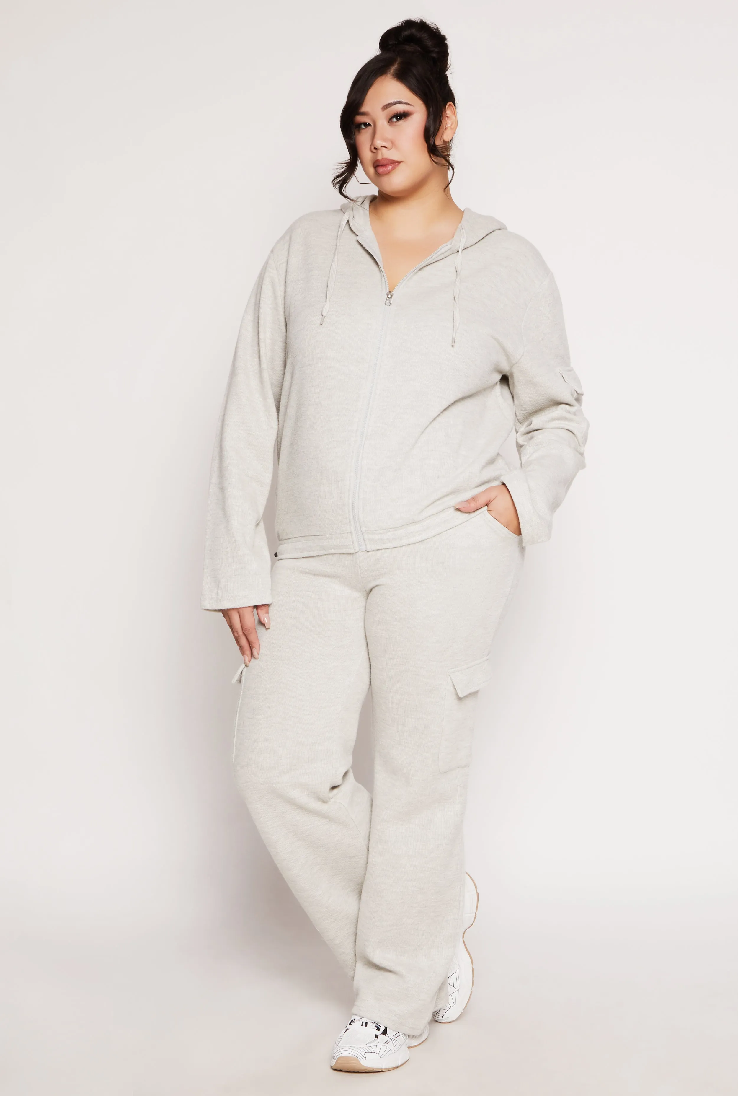 Plus Size Drawstring Cargo Sweatpants sold by Rainbow
