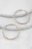 Metallic Rhinestone Hoop Earrings sold by Rainbow
