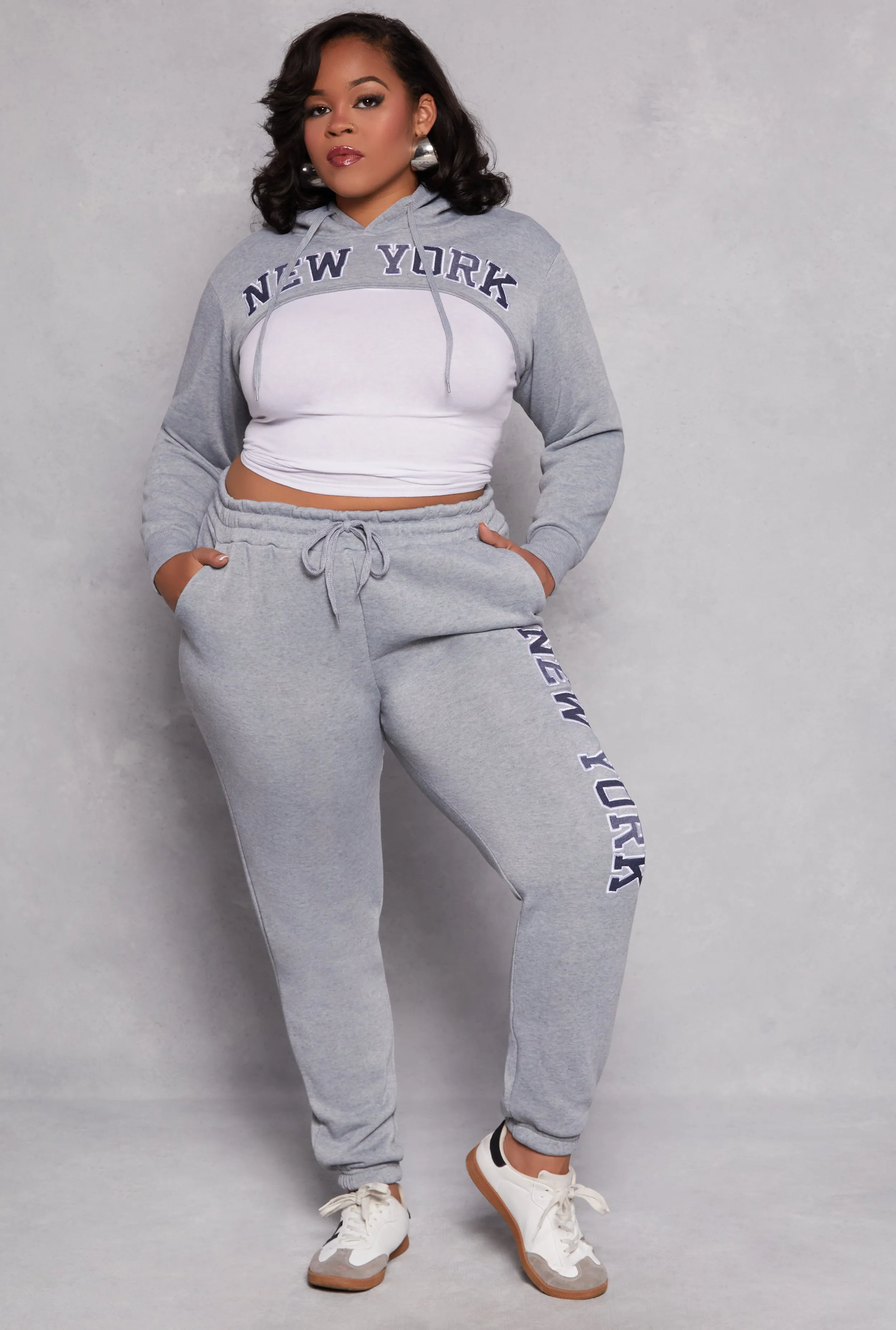 Plus Size New York Embroidered Sweatpants sold by Rainbow