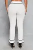 Ribbed Knit Contrast Trim Straight Leg Pants sold by Rainbow