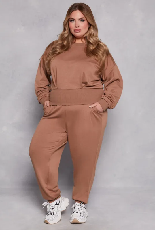 Plus Size High Waisted Drawstring Joggers sold by Rainbow