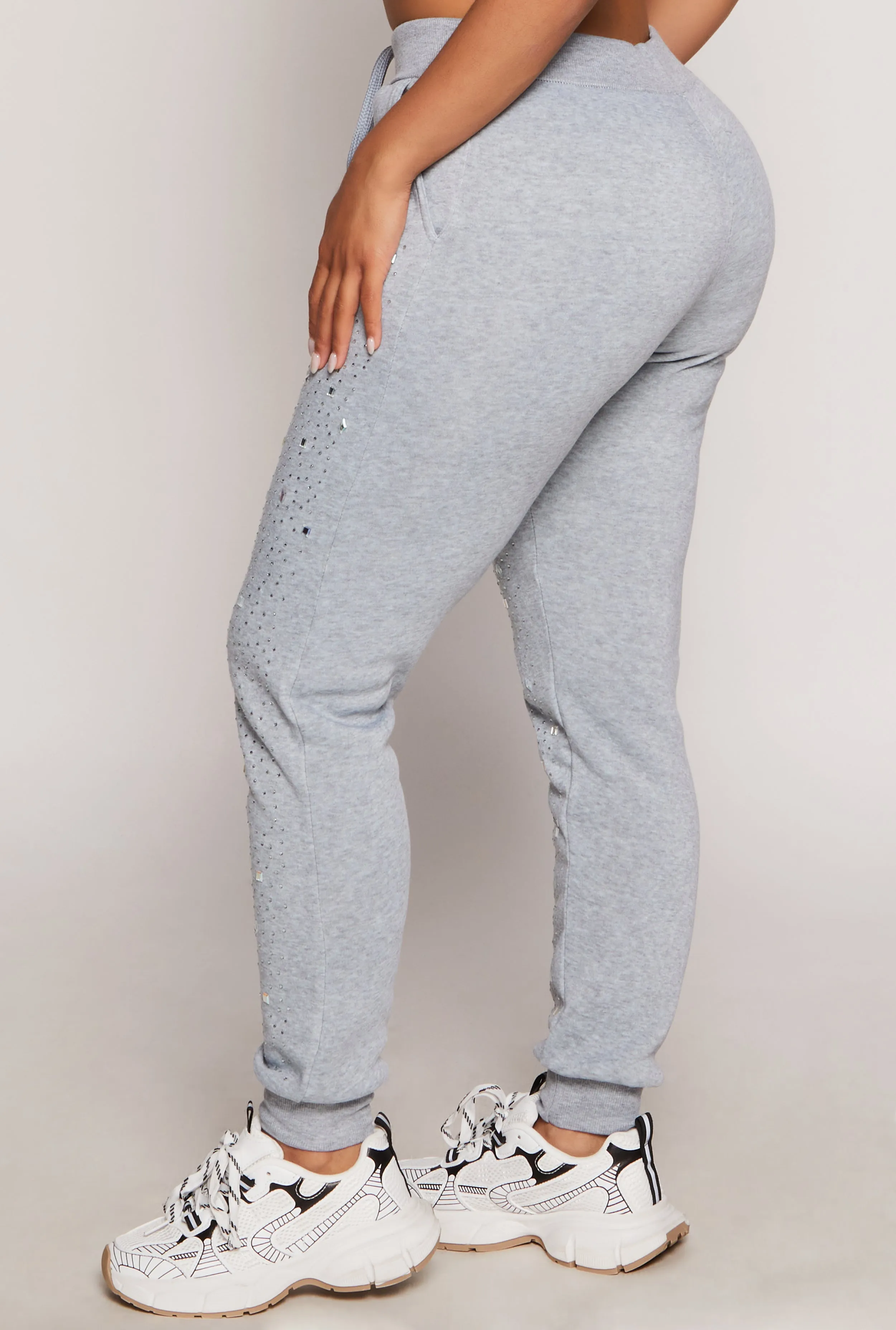 Rhinestone Drawstring Joggers sold by Rainbow product image thumbnail 3