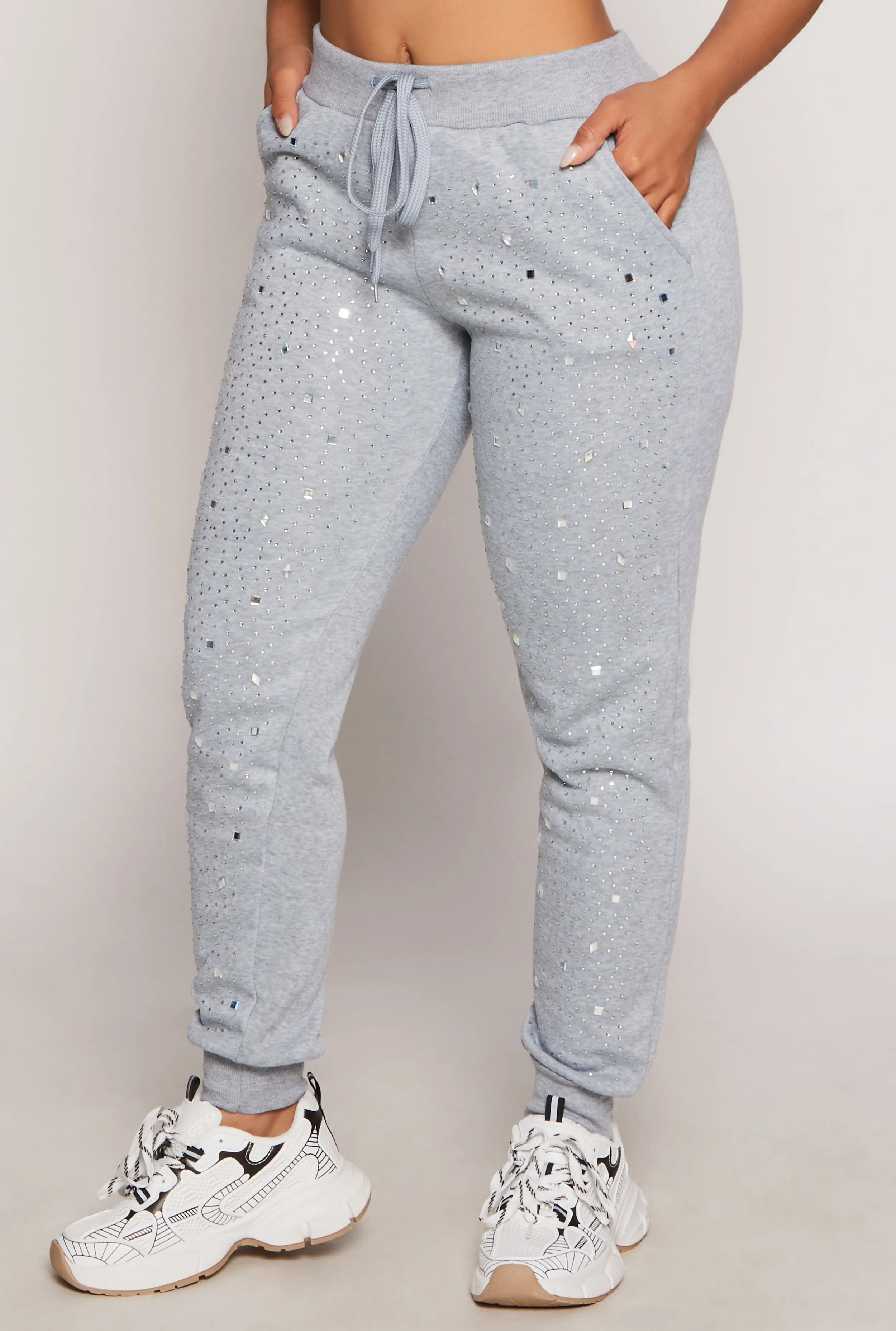 Rhinestone Drawstring Joggers sold by Rainbow product image thumbnail 2
