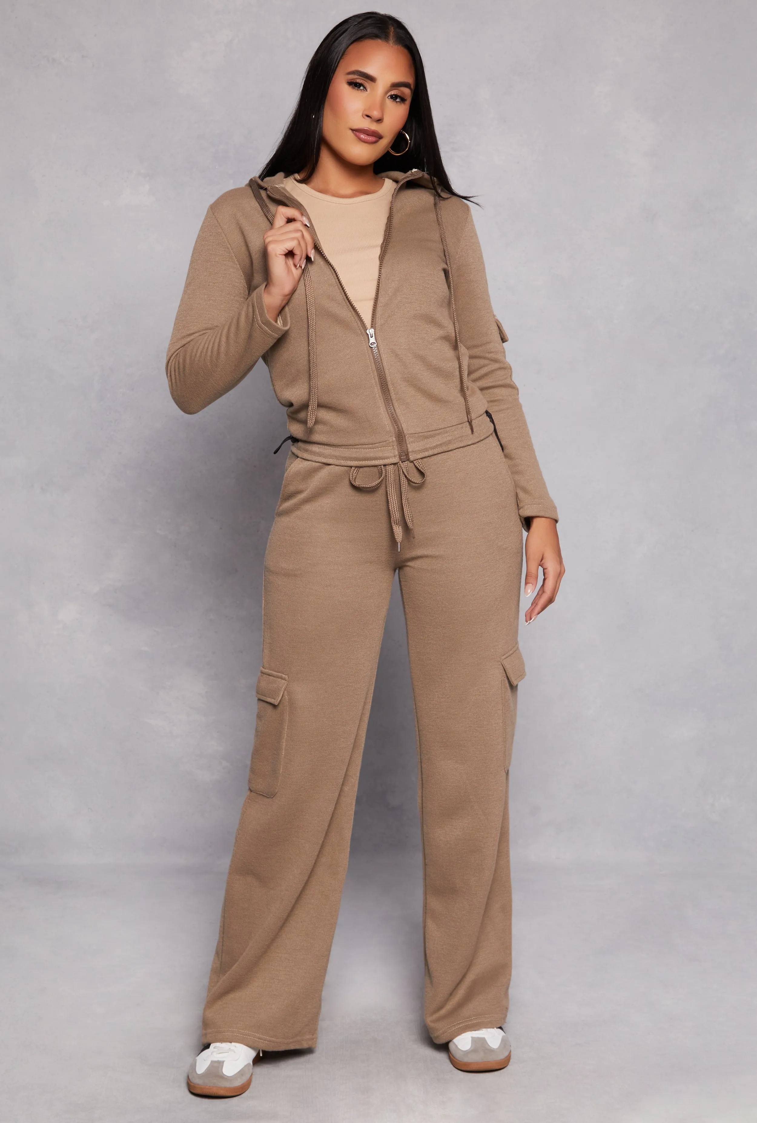 Cargo Pocket Sleeve Zip Front Hoodie sold by Rainbow product image thumbnail 2