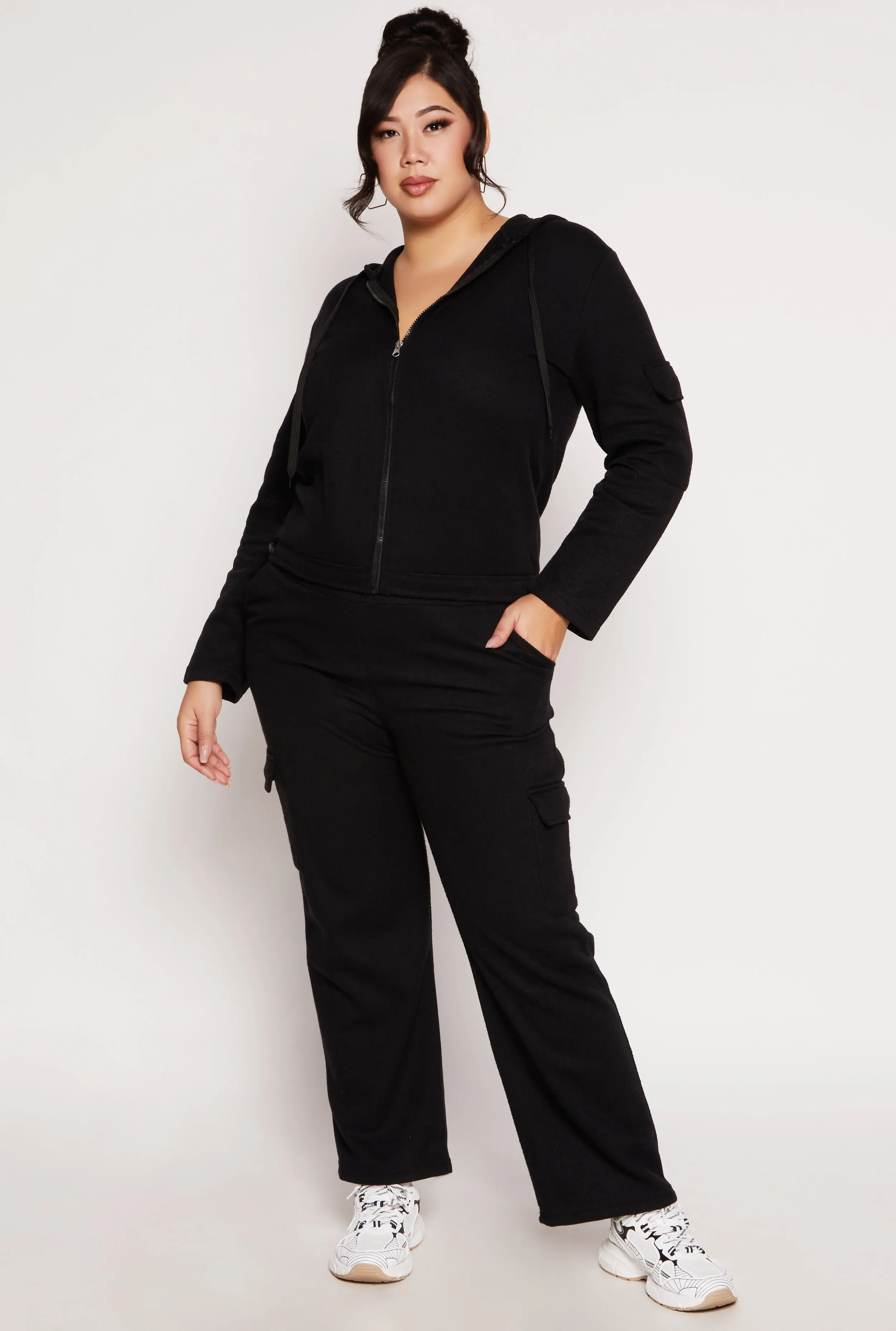 Plus Size Drawstring Cargo Sweatpants sold by Rainbow