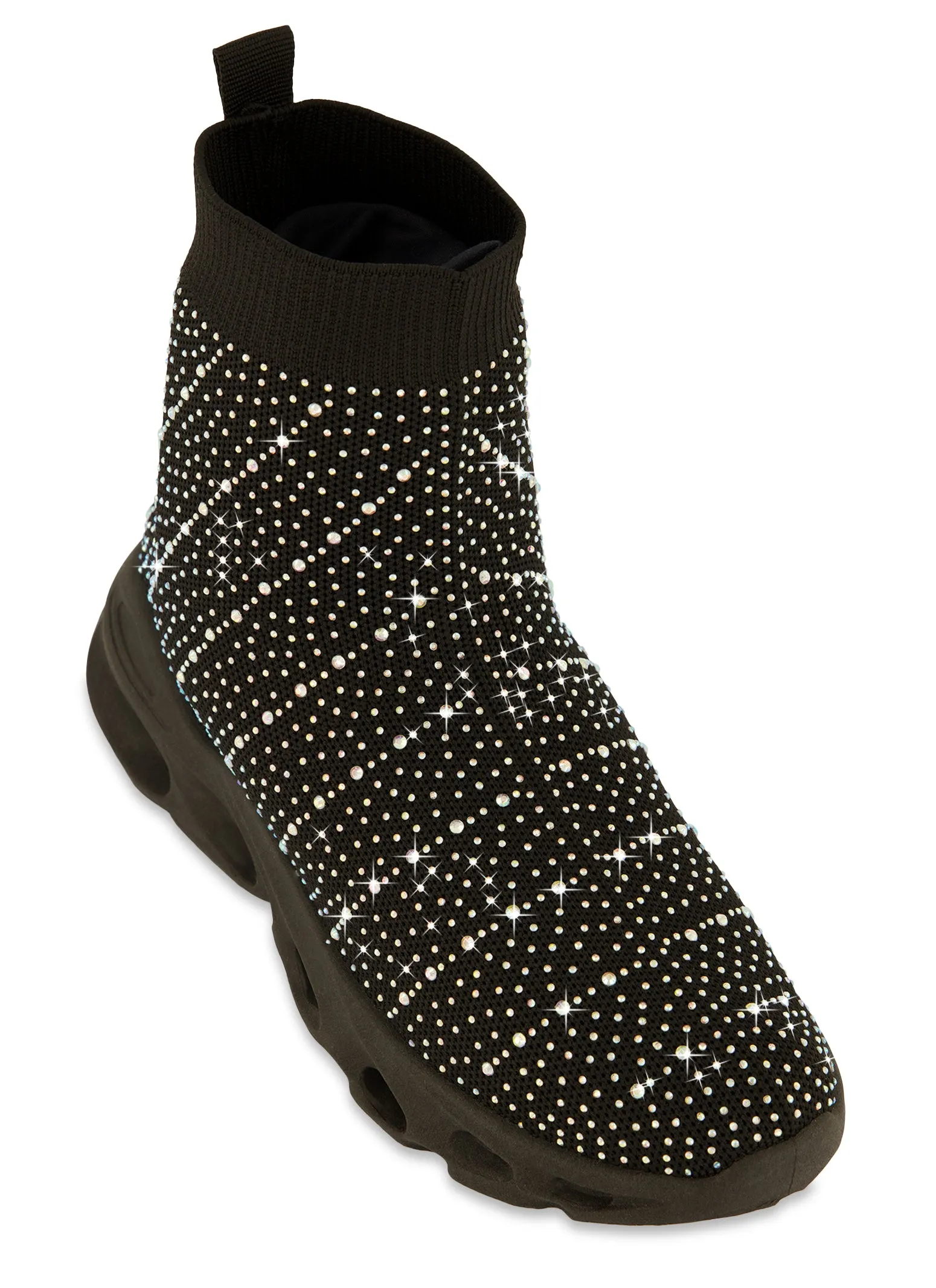 Rhinestone Slip On High Top Sneakers sold by Rainbow