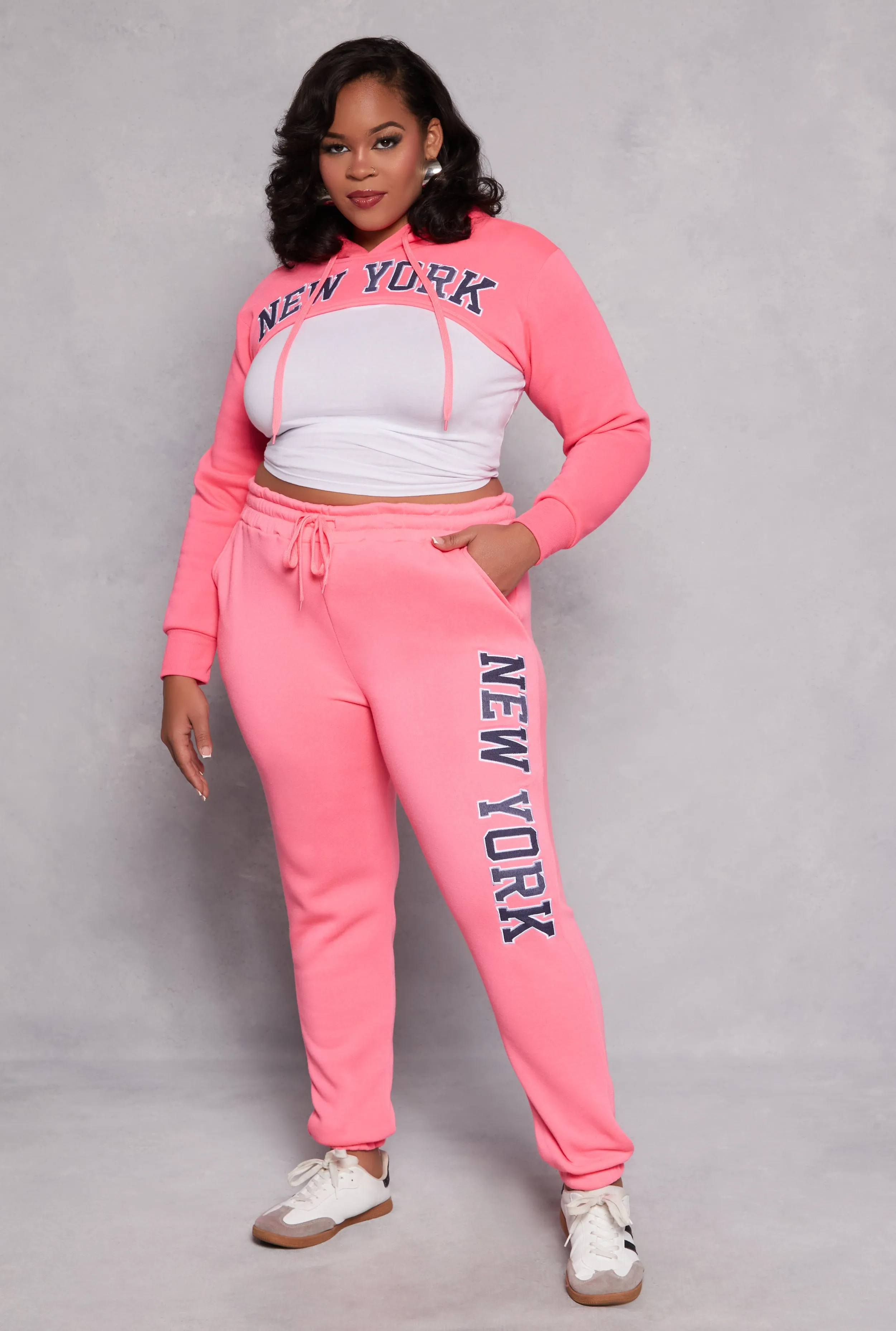Plus Size New York Embroidered Sweatpants sold by Rainbow