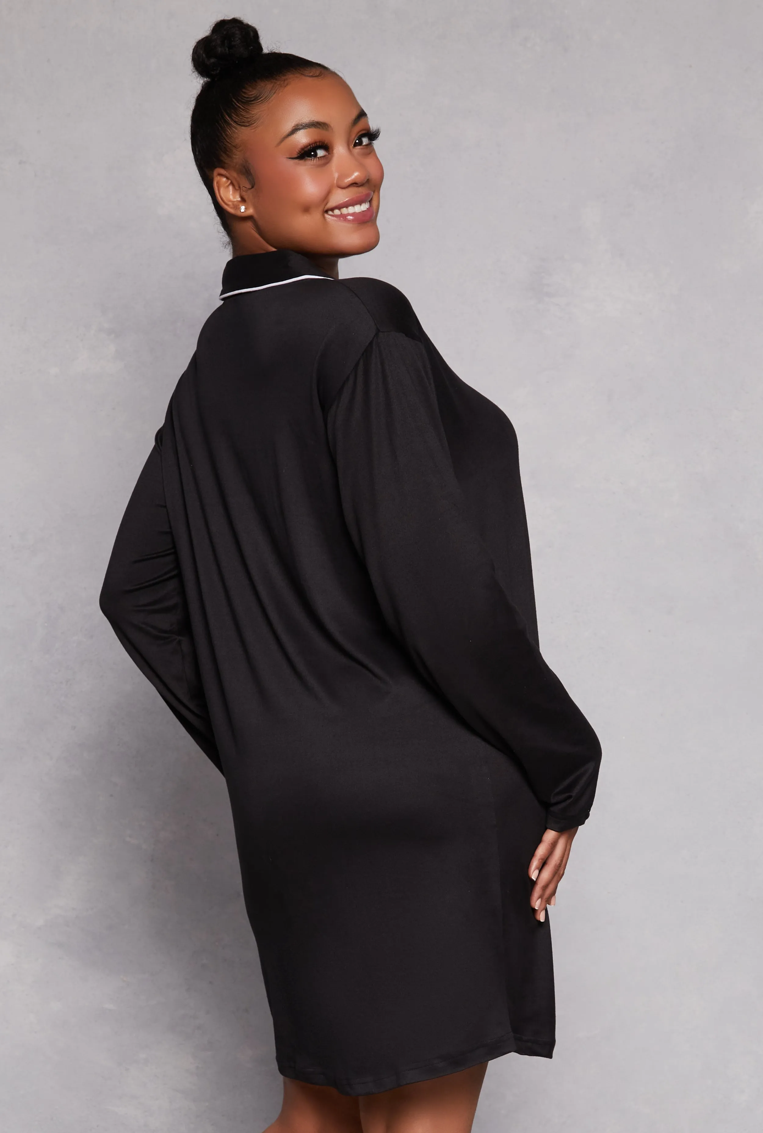 Plus Size Graphic Long Sleeve Sleep Shirt sold by Rainbow product image thumbnail 2