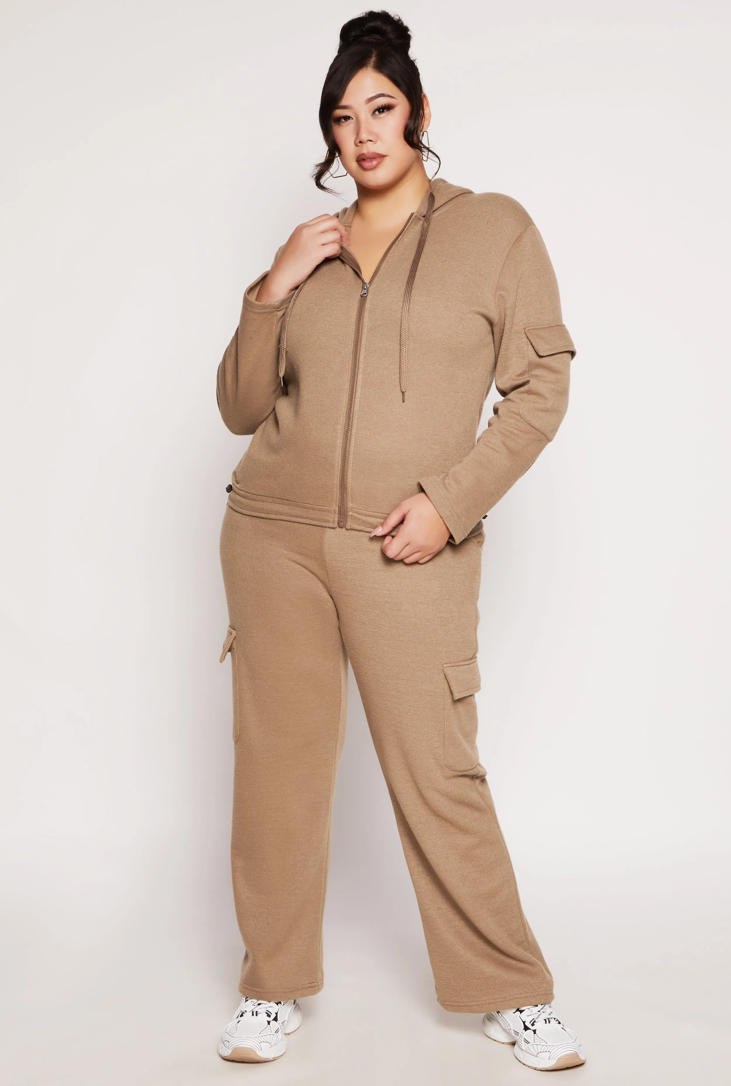 Plus Size Drawstring Cargo Sweatpants sold by Rainbow