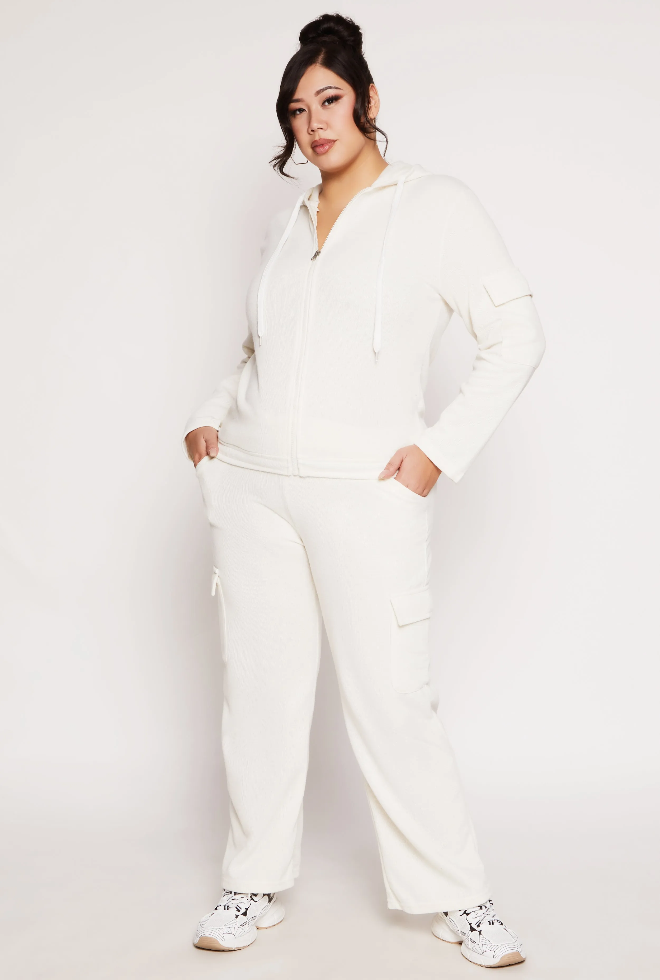 Plus Size Drawstring Cargo Sweatpants sold by Rainbow