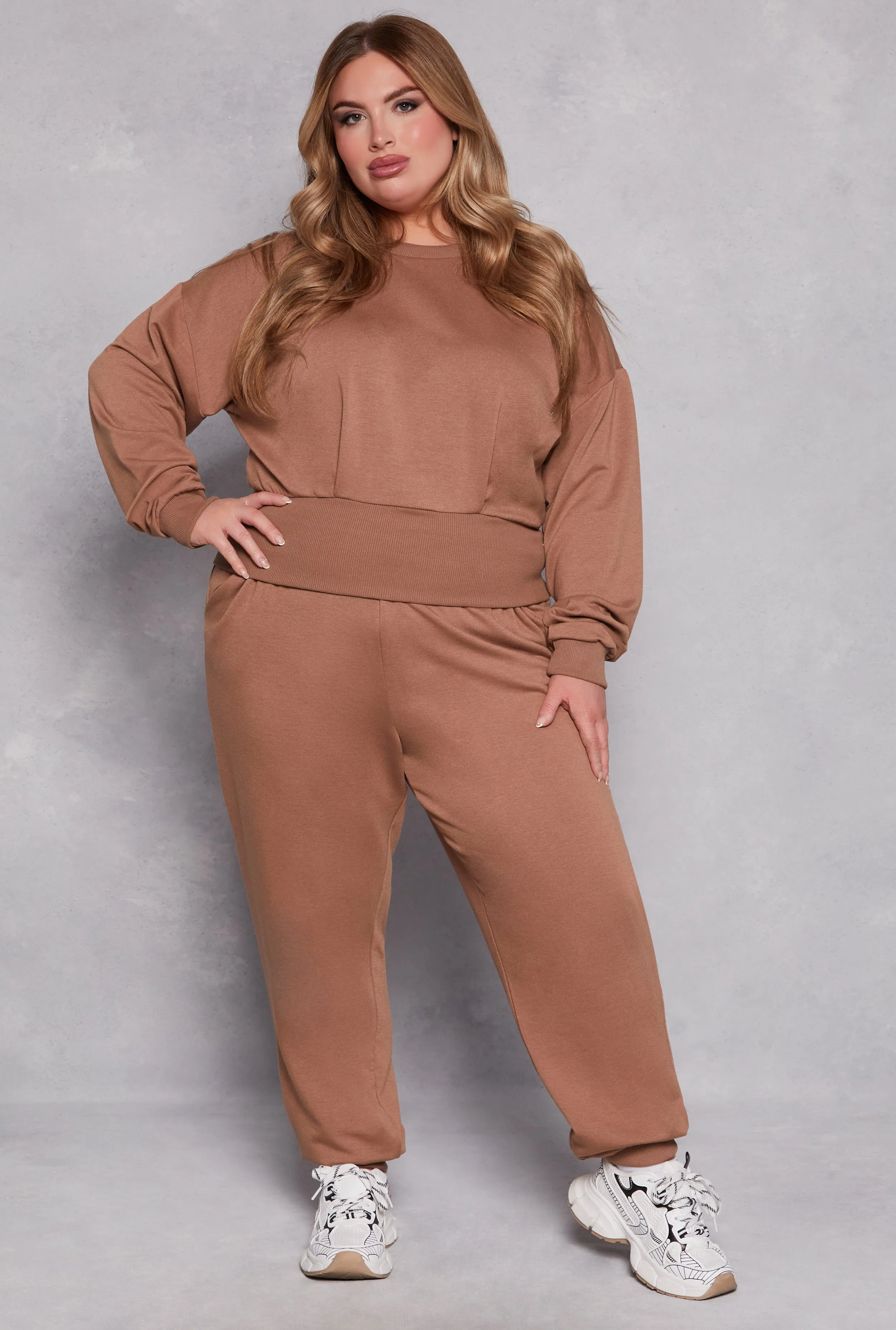 Plus Size Fleece Pullover Sweatshirt sold by Rainbow product image thumbnail 2