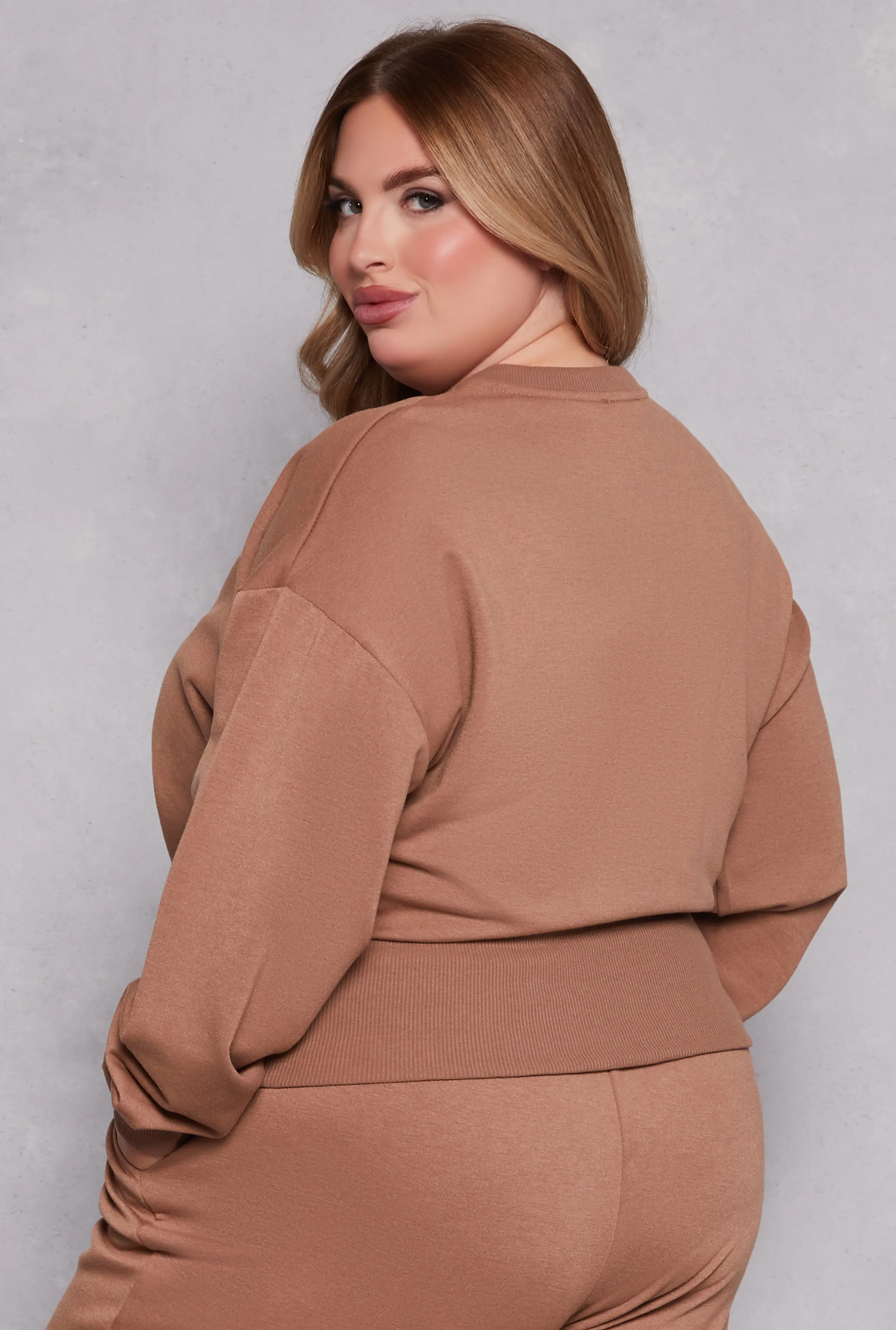 Plus Size Fleece Pullover Sweatshirt sold by Rainbow product image thumbnail 3